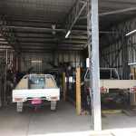 Garage with Parked Truck — Mechanic in Mackay, QLD